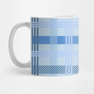 Blue Seasonal Winter Plaid Pattern Mug